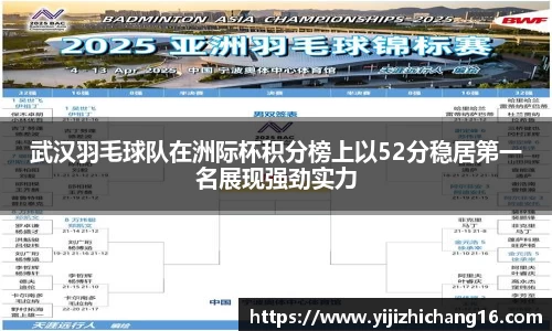 武汉羽毛球队在洲际杯积分榜上以52分稳居第一名展现强劲实力